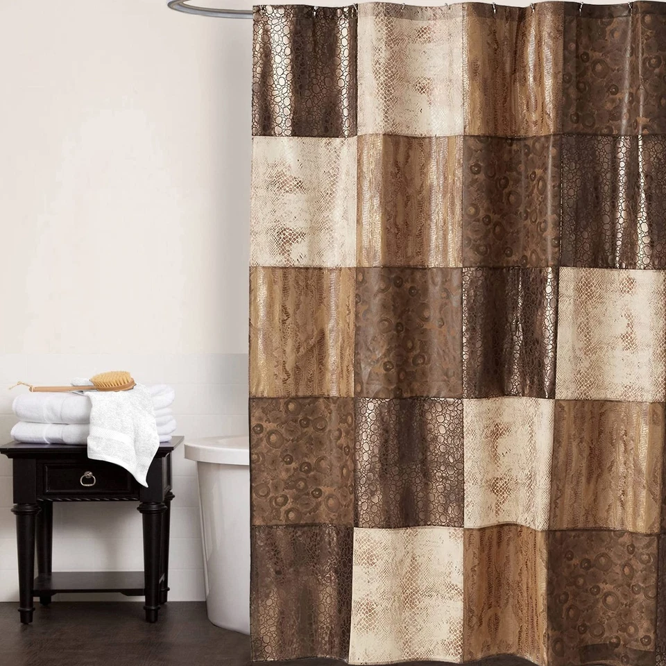 Zambia Collection, Shower Curtain, Chocolate 72.00" x 70.00" - Image 4 of 4