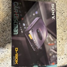 Boxed Vintage Sony D180K Car Discman Portable CD Player D-180K New Open Box