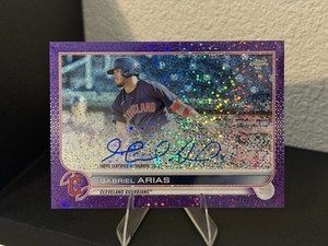 2022 Topps Chrome Gabriel Arias RC AUTO Purple Speckle Refractor  /299