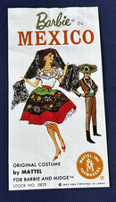 Vintage Barbie BARBIE IN MEXICO #0820 ORIGINAL Fashion Insert Pamphlet ONLY