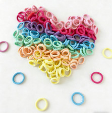 100/200/300PCS Multicolor Hair Ties, No Crease Finger Ponytail Holders for Kids
