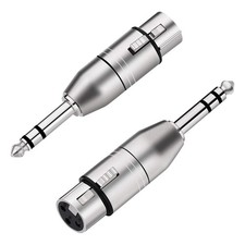 XLR Female to 1/4" TRS Adapter Balanced Female XLR to Quarter Inch 6.35mm Mal...
