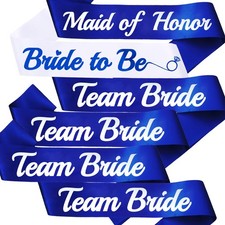6PCS Bachelorette Party Sash Set Bride to Be Maid of Honor Team Bride Sashes