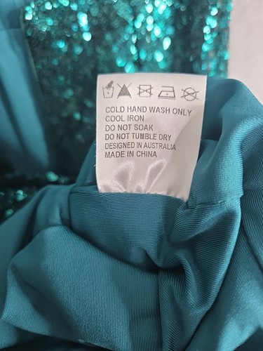 HELLO MOLLY Glitter Gypsy Dress Green Size 6/M – Altered for Modesty, Sequin - Picture 17 of 17