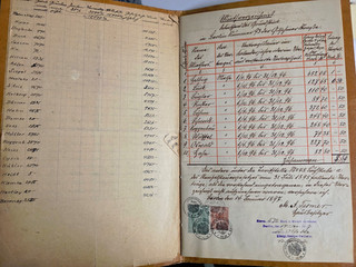 Altes Mietsvertragsverzeichniss von 1895 1908 im tollenZustand für Sammler