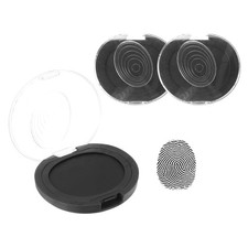 3Pcs Fingerprint Ink Pads for Office Supply, Black