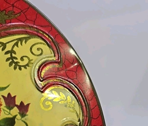 Vintage Round Floral Biscuit Tin Container w/Lid & Knob Made in England 6.5x2.5" - Picture 15 of 17