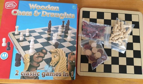 Ajedrez y corrientes de aire tradicionales del valle de Chad - Tablero de madera y piezas de juego - Completo - Imagen 2 de 21