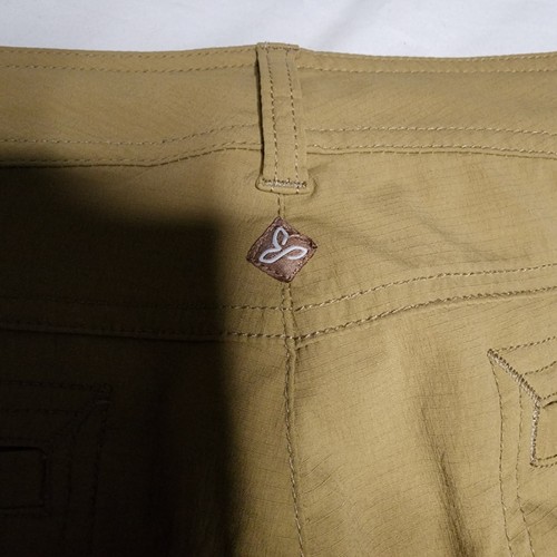 Prana Damen Outdoor Wandershorts Größe 14 Large hellbraun geraffte Knie Gorpcore - Bild 10 von 10
