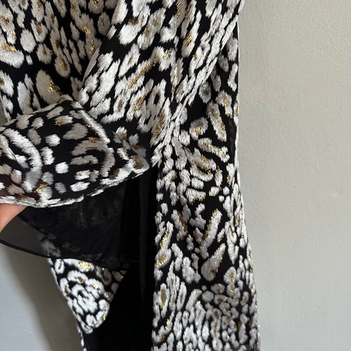 Adam Lippes Black White Gold Silk Top - Picture 5 of 14
