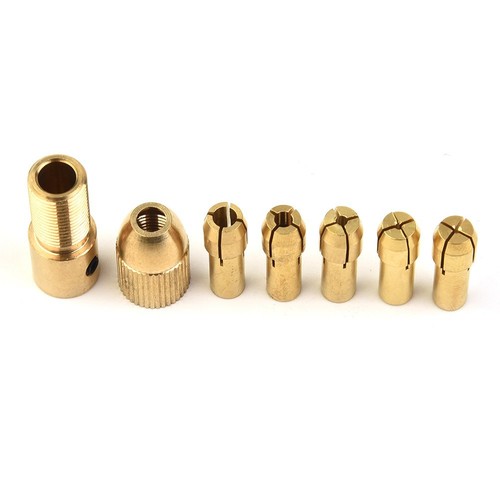 Set Mini Mandrino Trapano in Ottone Versatile e Portatile 7pz per Lavori di Prec - Bild 8 von 12