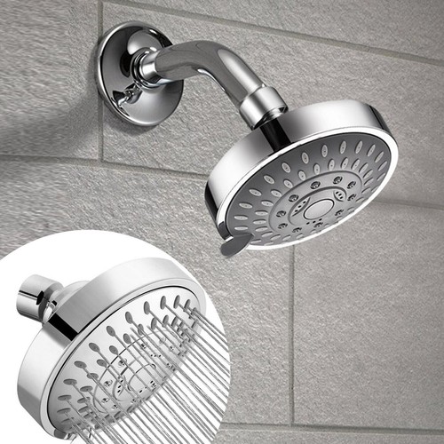 4 Inch ABS Round Large Shower Head Rainfall Overhead High Pressure Fixed Head - Picture 1 of 12