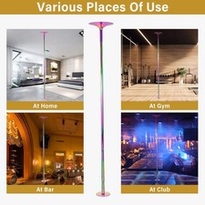 Dance Pole Spinning Static 45mm Dancing Stripper Pole Kit Adjustable for Fitness
