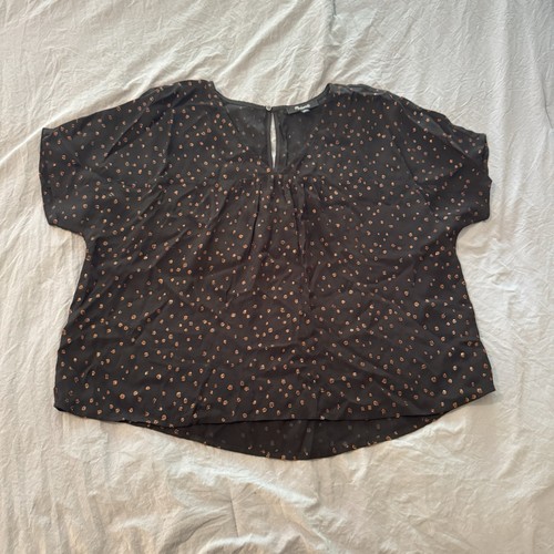 Madewell Rhyme Top In Metallic Dots Women’s Size Small - Picture 5 of 10