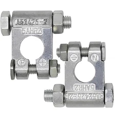 Battery Terminal Connector Heavy Duty Top Post Marine Ends Clamp Set of 2 Lead