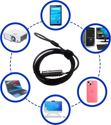 Ewent Security Cable with Combination Lock,Universal Security Cable for Notebook - 第 2/6 張圖片