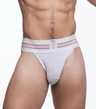 Bike Men's White Size L Original #10 Jockstrap Gym Sport Athletic Supporter Jock
