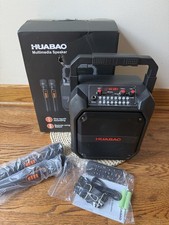 Karaoke Machine with 2 Wireless Microphones Huabao