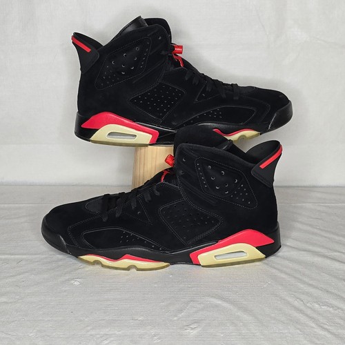 Air Jordan 6 Retro Infrared Pack Taglia 13 Nero Bianco Scarpe Uomo DS NOS 2010 - Foto 3 di 14