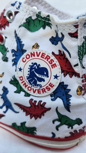 CONVERSE Hightop Chuck Taylor All Star Dinosaur DINOVERSE Shoes Junior Size 5 - Picture 11 of 16
