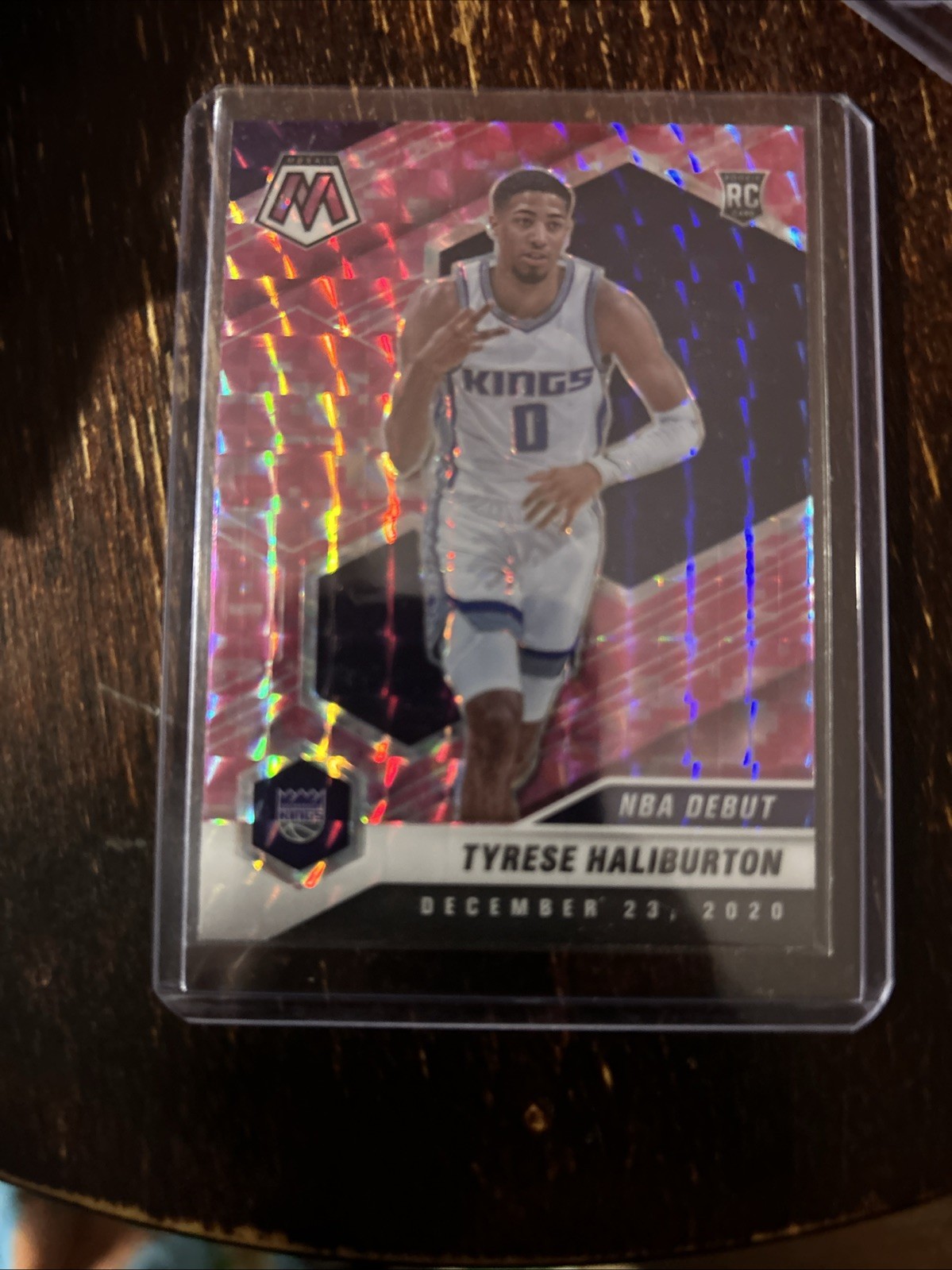 2020-21 Panini Mosaic - NBA Debut Tyrese Haliburton #264 Pink Camo Mosaic Prizm 