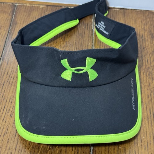 Under Armour ColdBlack Visor Hat Strapback Women's OSFM Black Green - Picture 2 of 5