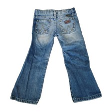 Wrangler Retro Boys Size 4 Boot Cut Adjustable Waist Cowboy Western Jeans Blue