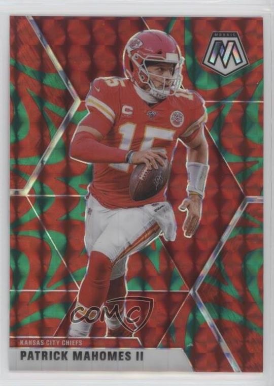 2020 Panini Mosaic Reactive Green Mosaic Prizm Patrick Mahomes II #1