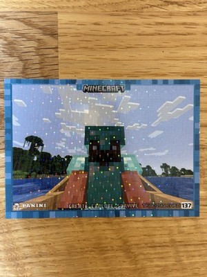 Panini Minecraft Create Explore Survive 2023 Die Höhle Nr.137 Pixel Holo Card