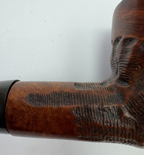 Vintage Custom Imported Briar Tobacco Smoking Pipe Textured Hand Carved - Picture 9 of 14