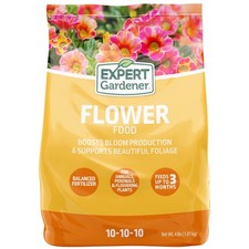 Expert Gardener 10-10-10 Flower Fertilizer-4 lb Plant Food,Feeds Blooming Plants 2.24 per gallon