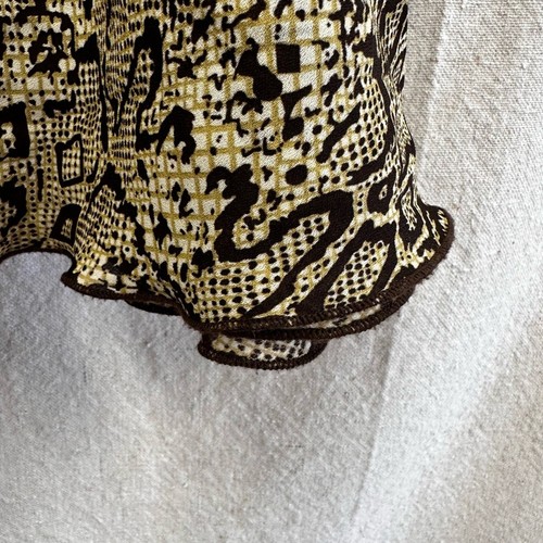 Briggs Y2K snakeskin print ruffle layered hem skirt size Medium knee length - Picture 4 of 13