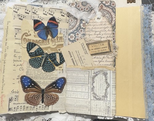 Junk Journal Shabby Vintage 10x6” 56 Pages Scrapbook Diary Handcrafted Memory - Picture 9 of 20