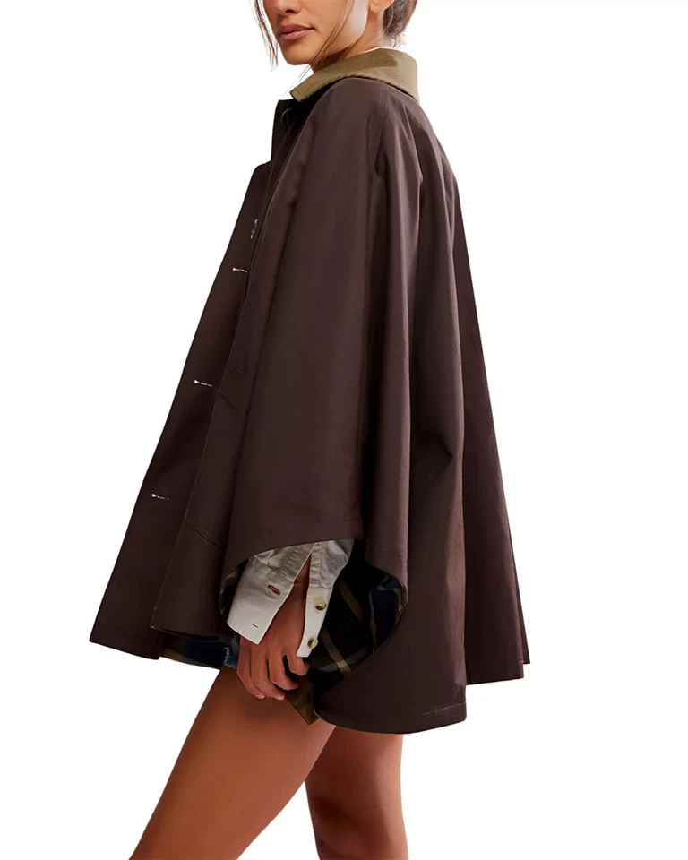 NUEVA, Capa Free People Bailey en Moca Italiana Talla L/XL #C4674 Foto 2 de 4