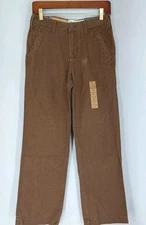 New Red Camel Flat Front Boys Pants Size 14 Reg Fit Mule Brown