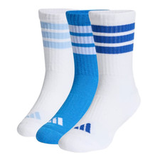 Image of Adidas 3-Stripes Cushioned Crew Socks 3 Pair Pack for Kids Youth Sportswear Gear