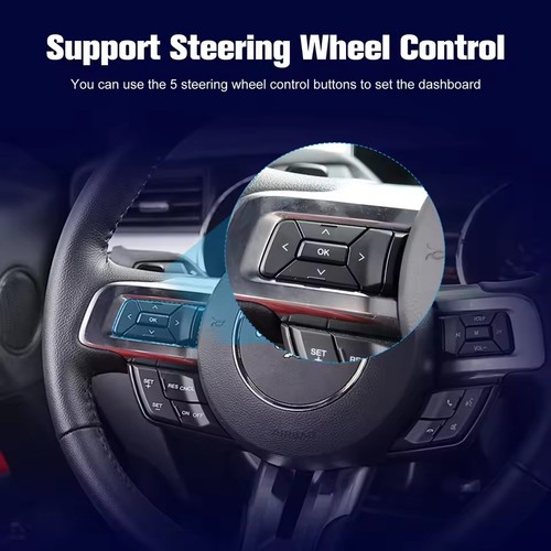 12.3" Digital Cluster Dashboard For Ford Mustang 2015-2021 Dashboard speedometer - Foto 6 di 8