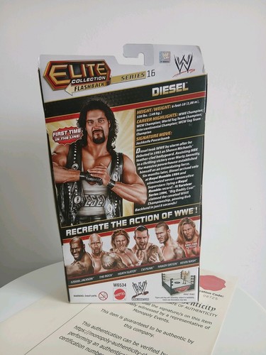 WWE Wrestling Figur Elite Series 16 Diesel Kevin Nash SIGNIERT COA Photo Proof - Bild 19 von 23