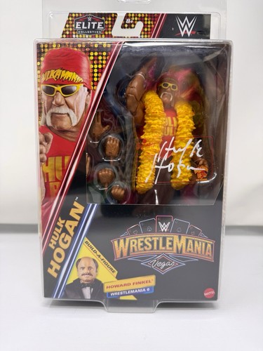 WWE Elite Hulk Hogan WrestleMania Action Figure Premium Live Event Nuovo FIRMATO - Foto 9 di 9