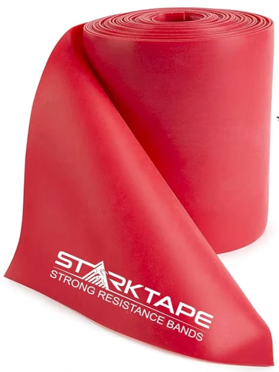 PULLCREASE 75 Yard Red Resistance Band 5 Pound Strength Red Physical Therapy