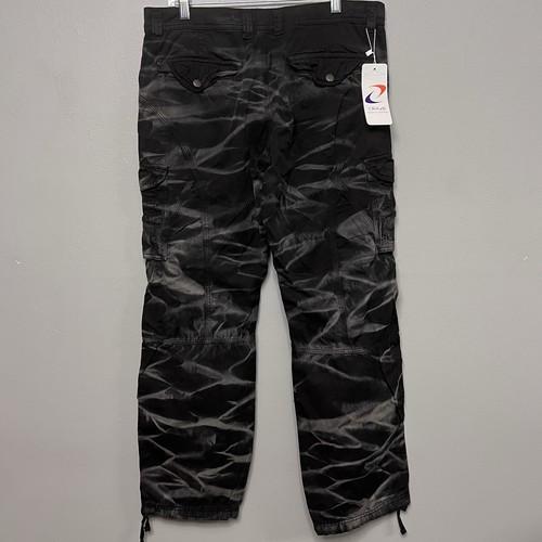 Neu mit Etikett Vintage B.D. City Black & White Batik Cargo Hose Gr. XL 90s Y2K - Bild 5 von 10