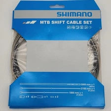 Shimano MTB Stainless Bicycle Derailleur Cable & Housing Set Black OPEN PACKAGE