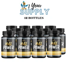 Max Power- Bodybuilding & Men's Health Support- 12 Bottles- 1080 Capsules