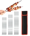 20 x Shish kebab skewers 50 cm EXTRA STRONG 2 mm stainless steel Shampura skewers