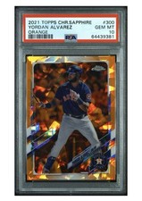 2021 TOPPS CHROME SAPPHIRE #300 YORDAN ALVAREZ ORANGE 2/25 
