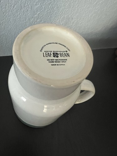 Leaf & Bean Boston Warehouse Reactive Glaze Ceramic 6” Tall Coffee Mug EUC - Picture 6 of 9