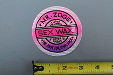 Mr Zog's Sex Wax Surfboard Neon Purple Pink Original V1a Vintage Surfing STICKER