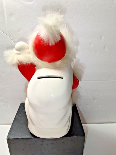 Santa Claus Ceramic 1959 Napco Bedford Ohio Vintage Made inJapan Faux Fur Accent - Picture 4 of 12