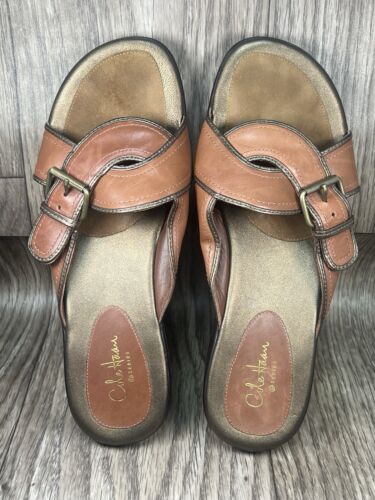 Cole Haan Series Slide Sandals Brown Buckle Size 8B - Picture 2 of 12