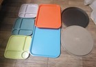 Vintage SiLite lunch trays lot of 7 mix of trays lunch tray dividers are BW